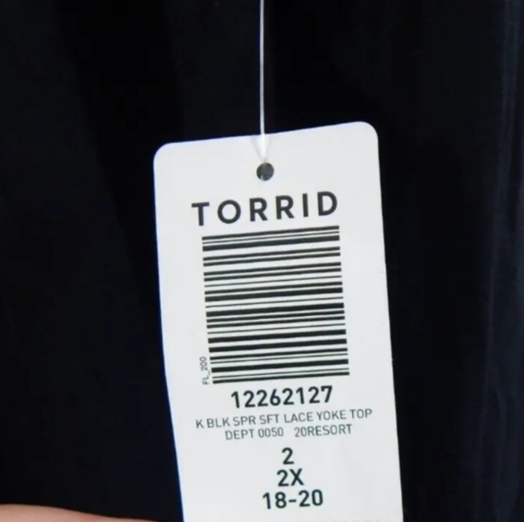 Torrid Super Soft Knit Lace High Neck Tee - Picture 4 of 4